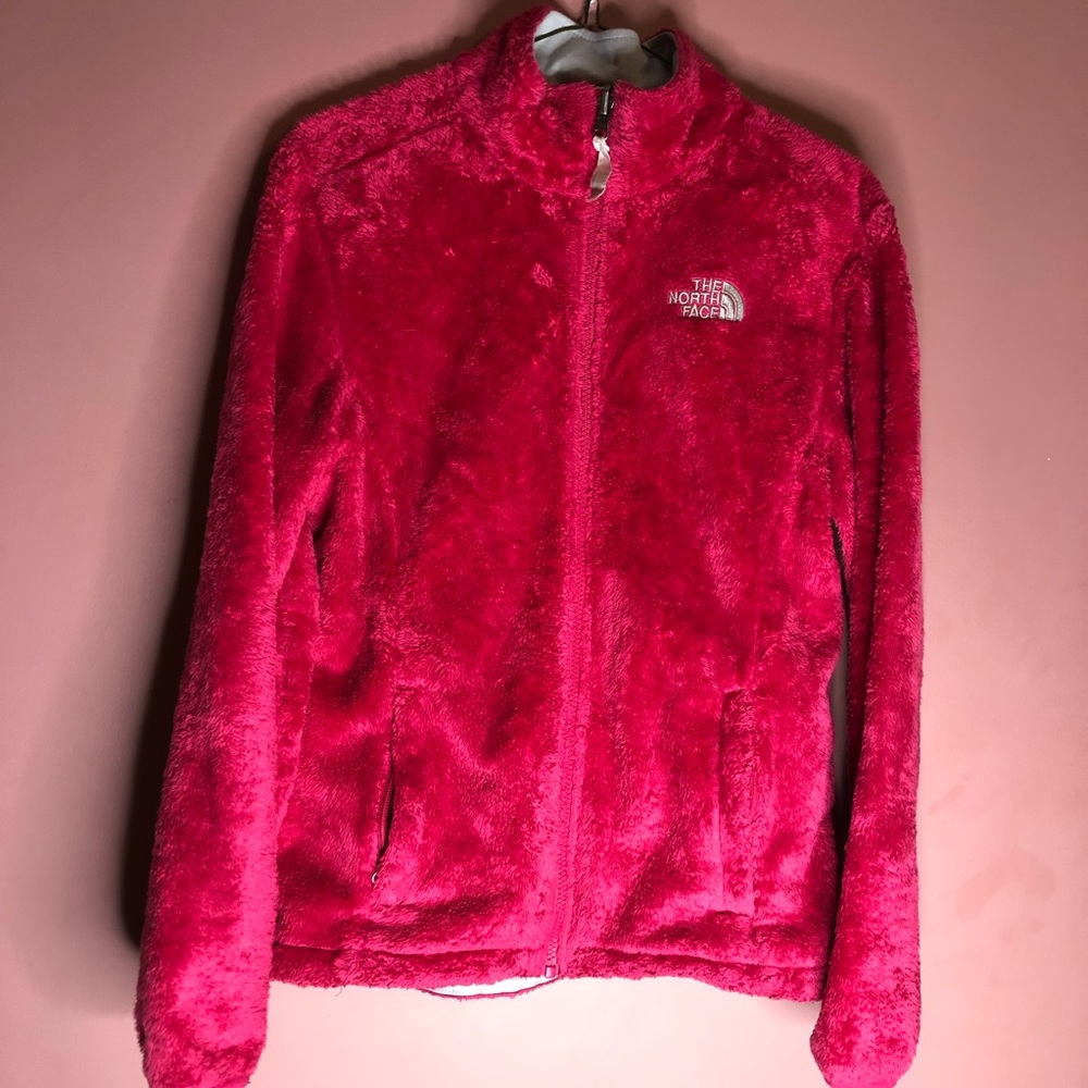 The North Face red pink fuchsia osito zipper up jacket